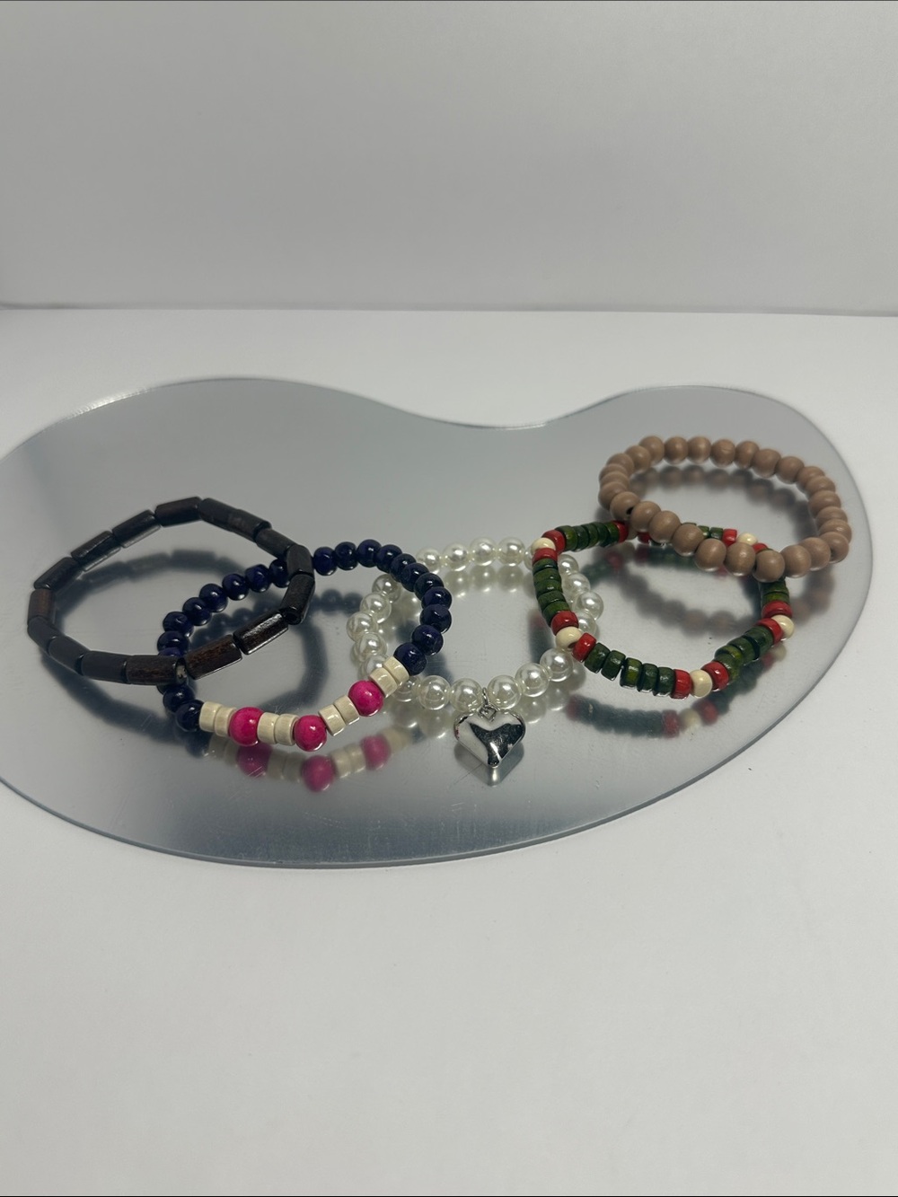 Vintage Boho Style Beaded Stackable Bracelet Set - #1004